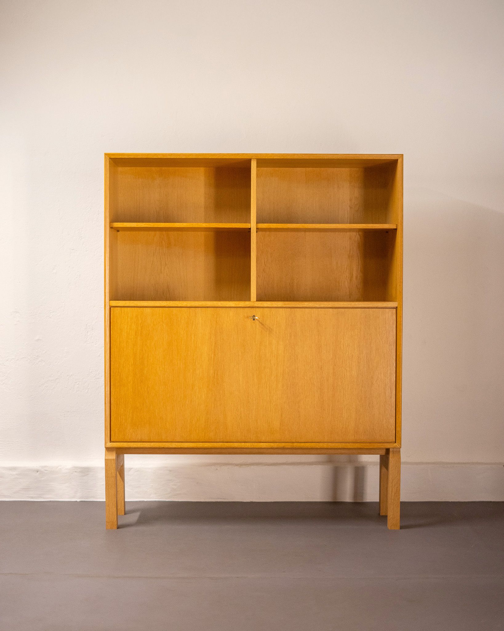 Mid Century Oak Highboard or Secretaire by Marian Gravińsky for Ikea, Sweden, 1960