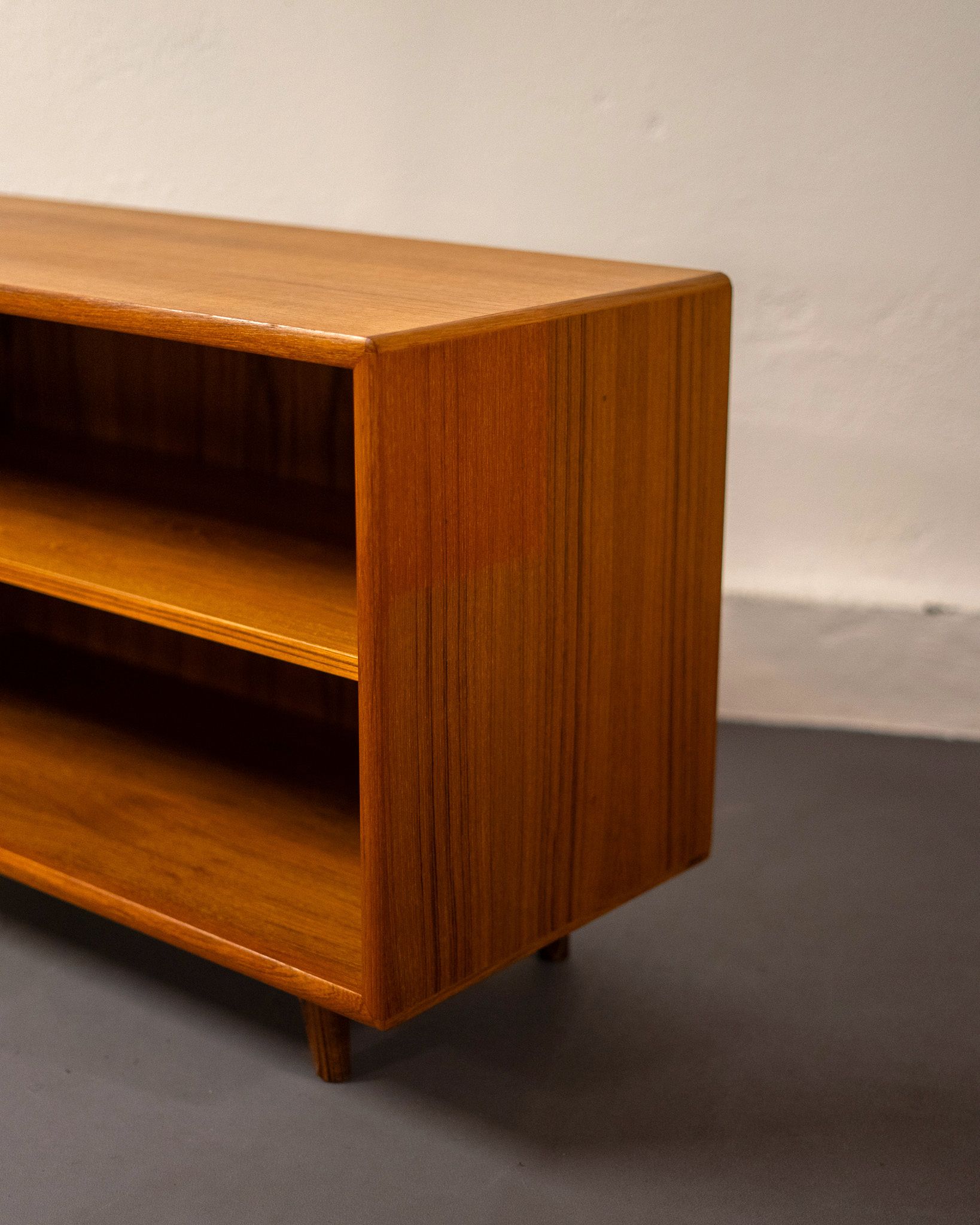 Teak Bookshelf Open Cabinet Scandinavian Design