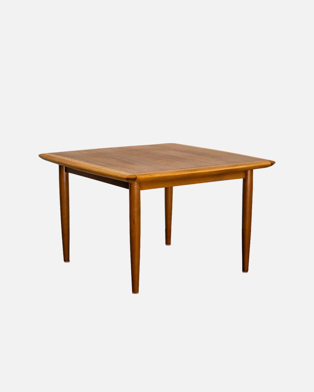 Mesa de centro cuadrada vintage de diseño alemán en madera de nogal